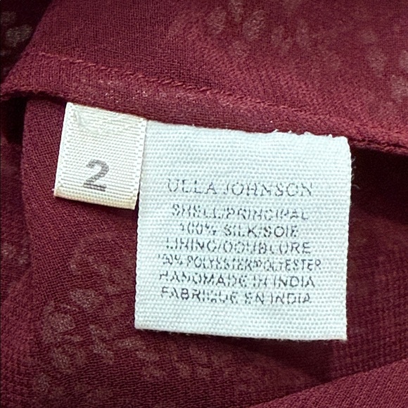 ULLA JOHNSON Samira Silk Smocked Mini Dress - Picture 9 of 9